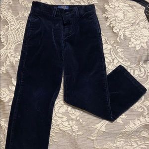 Little boys corduroy navy pants.